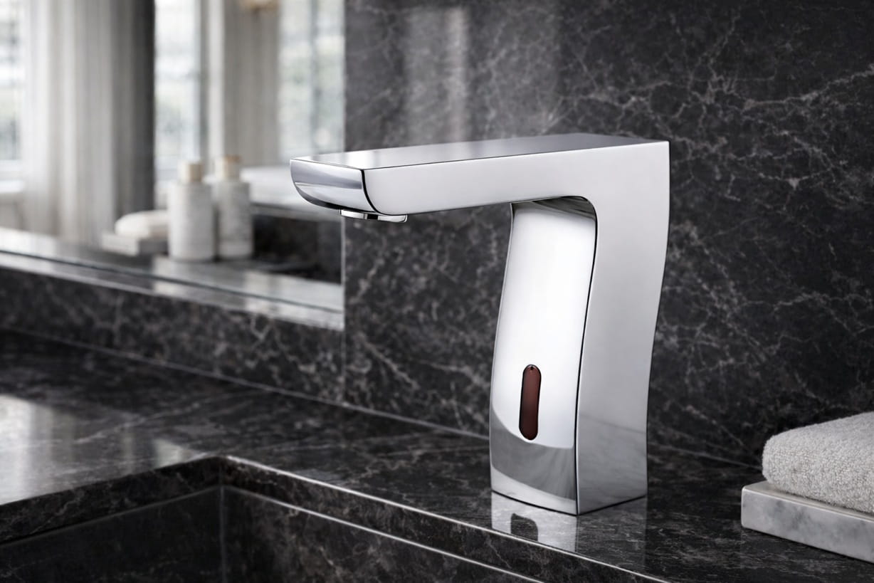 Bravat Trio Commercial Automatic Motion Sensor Faucets in Chrome